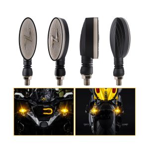 AC-0837 Oval Motorcycle LED DRL Turn Signal Pair effect reference