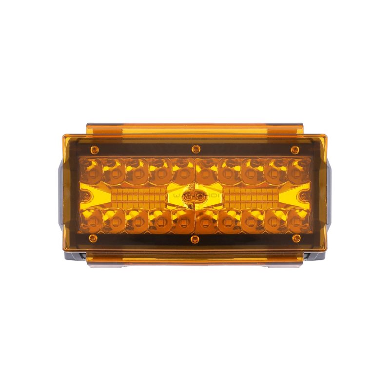 Amber Lens Dual Row Led Work Light 01 Amber Dual Front Amber Lens Dual-Row LED Work Light
