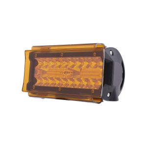 Amber Lens Dual Row Led Work Light 02 Amber Dual Angle Angle view of amber lens dual-row LED work light