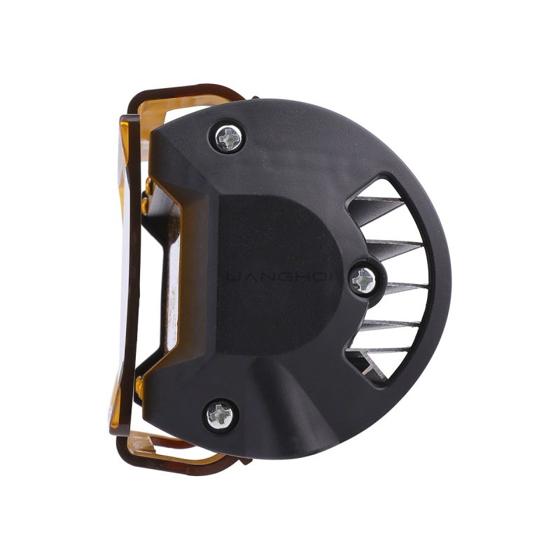 Amber Lens Dual Row Led Work Light 04 Amber Dual Side Side view of amber lens dual-row LED work light