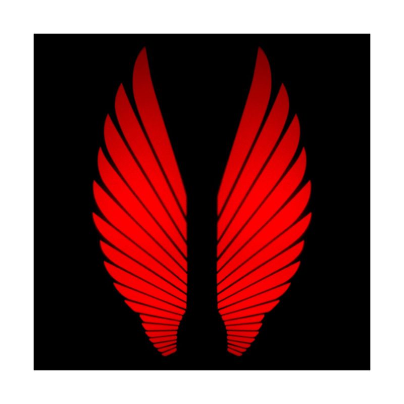 Angel Wing Welcome Projector Light Car Motorcycle 03 Angel Wing Red Angel wing welcome projector light red projection effect