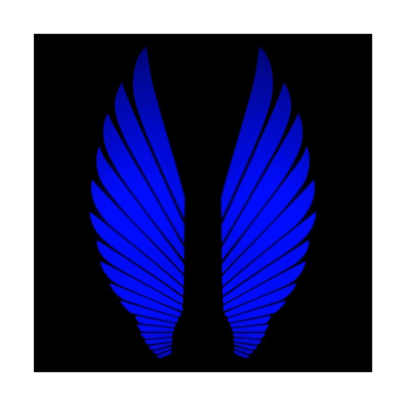 Angel Wing Welcome Projector Light Car Motorcycle 04 Angel Wing Blue Angel wing welcome projector light blue projection effect