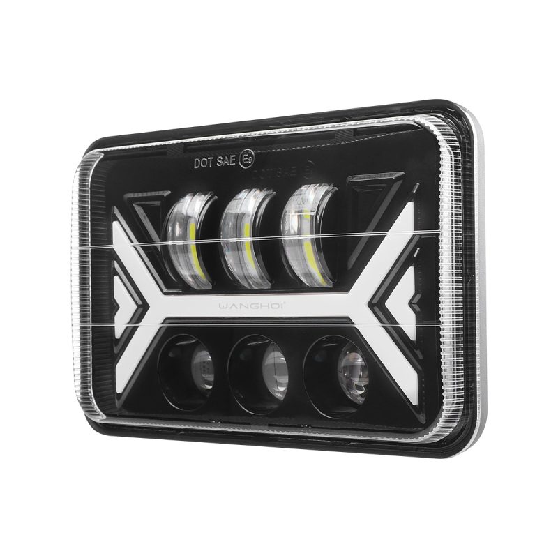 Angular Dual-Arrow 7 Inch Square LED Headlight