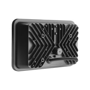 Angular Dual-Arrow 7 Inch Square LED Headlight side and depth reference