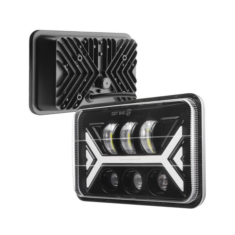 Angular Dual-Arrow 7 Inch Square LED Headlight product detail reference