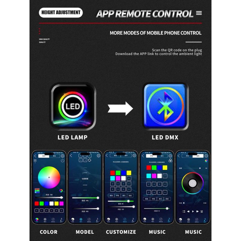App Control Rgb Grille Network Led Light Kit 05 App Grille Color Modes Color mode reference for APP-control RGB grille network LED light
