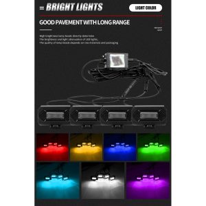 App Control Rgb Grille Network Led Light Kit 06 App Grille Multi Color Multi-color reference for APP-control RGB grille network LED light kit