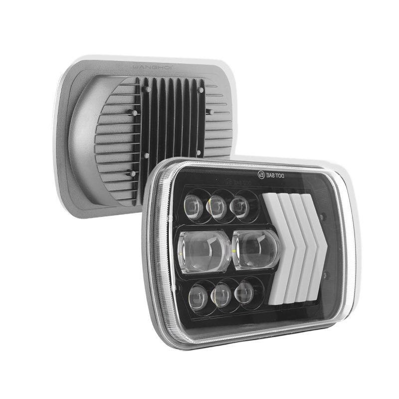 Arrow-Pattern 7 Inch Square LED Headlight