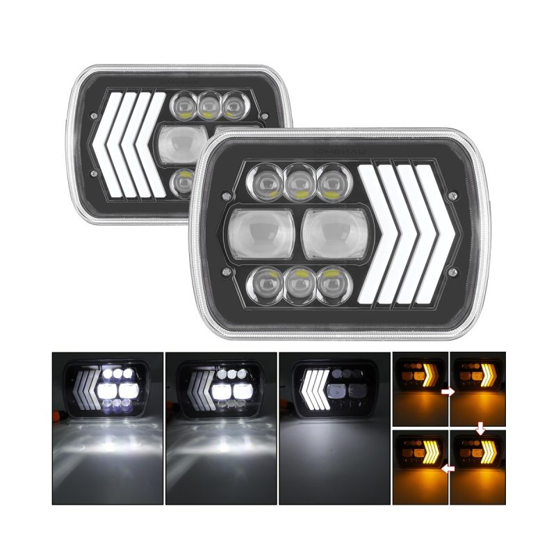 Arrow-Pattern 7 Inch Square LED Headlight product detail reference