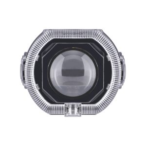 Black Led Angel Eye Projector Motorcycle Spotlight 01 Angel Front Black LED Angel Eye Projector Motorcycle Spotlight