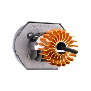 Black Led Angel Eye Projector Motorcycle Spotlight 04 Angel Heatsink Rear heat sink detail of black LED angel eye projector spotlight