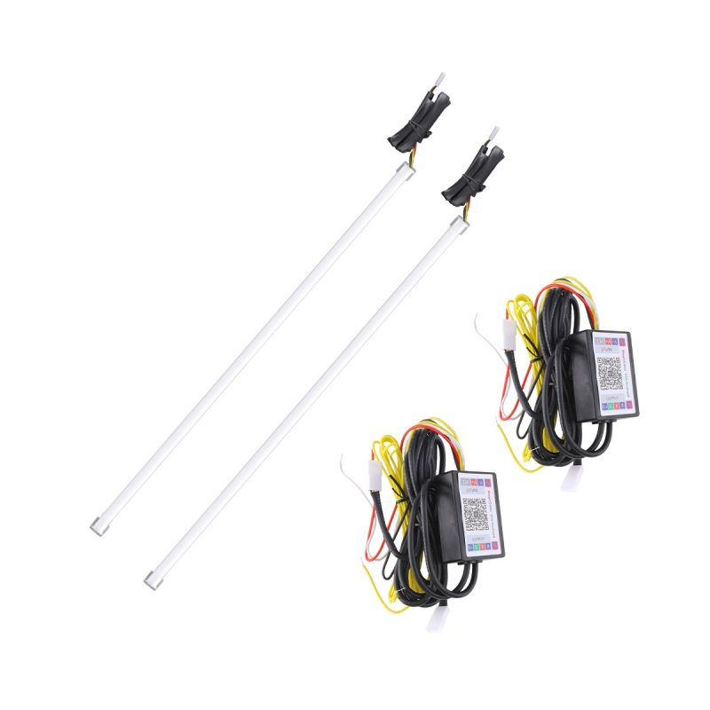 Bluetooth Rgb Flowing Light Guide Led Drl Strip 02 Rgb Flow Drl Pair Pair reference for Bluetooth RGB flowing light guide LED DRL strip