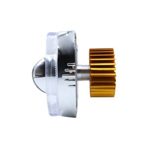Built-in LED angel eye headlight lens rear heat-sink view