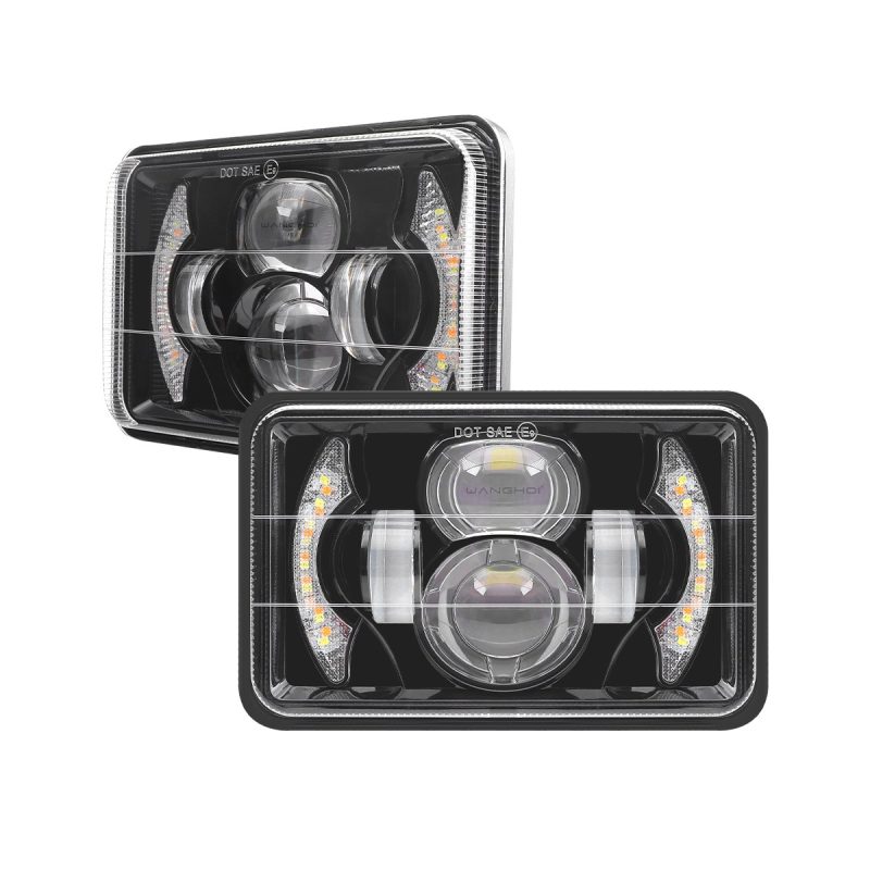 C-Shape 7 Inch Square LED Headlight product angle reference