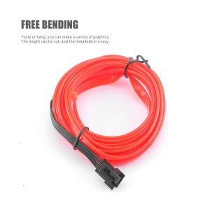 Red car cold light interior ambient wire strip coil