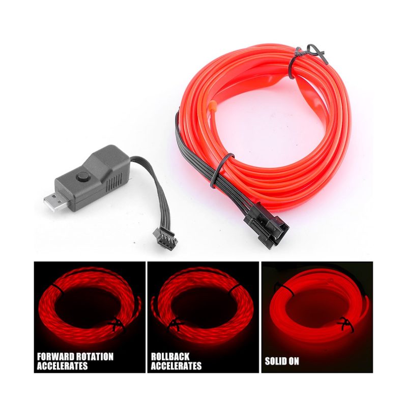 Red effect reference for car cold light interior ambient wire strip