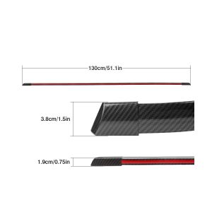 Carbon Fiber Texture Led Rear Spoiler Brake Light 06 Carbon Spoiler Brake Dimension Dimension reference for carbon fiber texture LED rear spoiler brake light