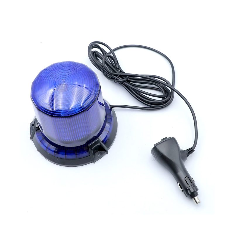 Cigarette Lighter Powered Led Beacon Warning Light Options 02 Cigarette Beacon Tall Blue Tall blue cigarette lighter powered LED beacon warning light