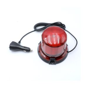 Tall red cigarette lighter powered LED beacon warning light