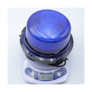 Round blue cigarette lighter powered LED beacon warning light