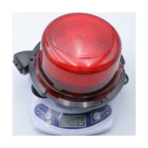 Round red cigarette lighter powered LED beacon warning light