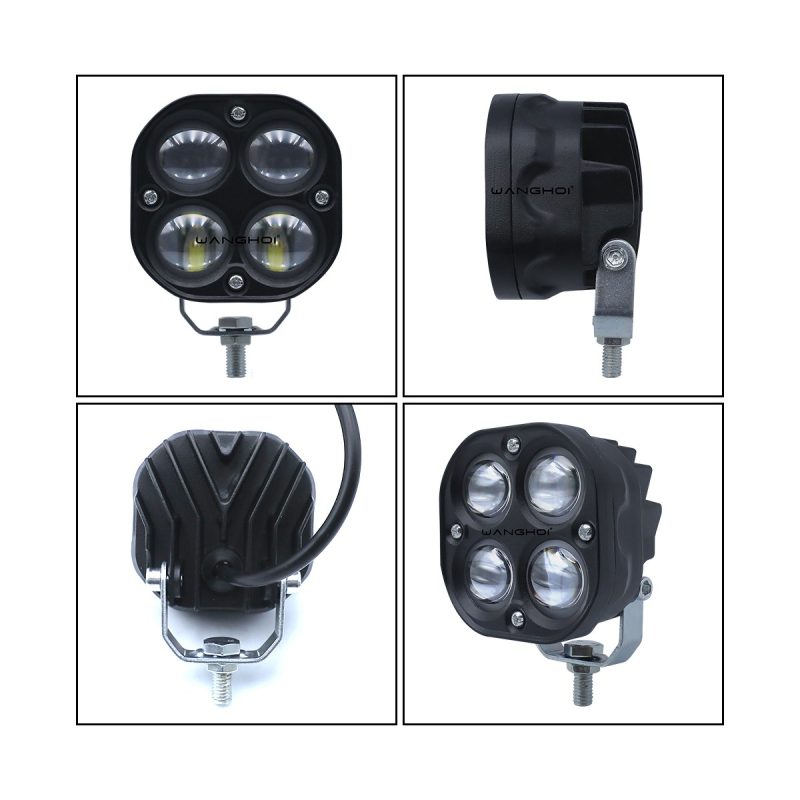 Clover-Shape LED Work Light Options black variant reference