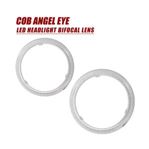 Cob Angel Eye Halo Ring White Amber Bifocal Lens Kit 01 Cob Bifocal Pair Main COB Angel Eye Halo Ring White Amber Bifocal Lens Kit