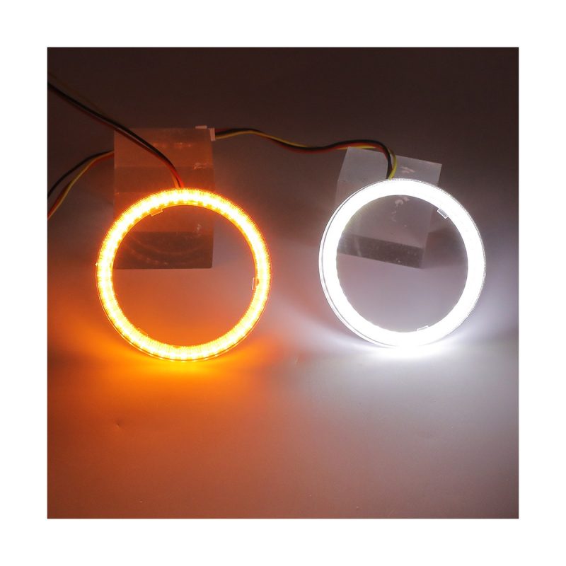 Cob Angel Eye Halo Ring White Amber Bifocal Lens Kit 03 Cob Bifocal White Amber Lit COB angel eye halo ring white and amber lit reference