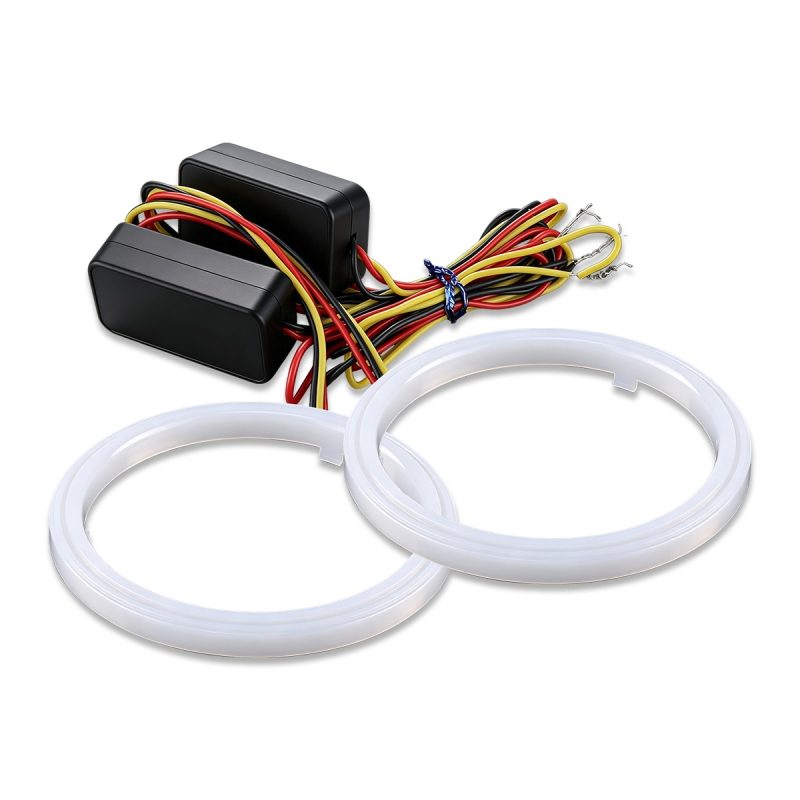 Cob Dual Color Grooved Silicone Angel Eye Halo Ring Kit Main COB Dual-Color Grooved Silicone Angel Eye Halo Ring Kit
