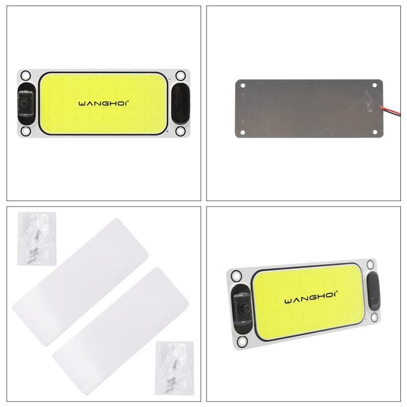 Cob In Car Reading Light Adhesive Accessories Accessory reference showing adhesive mounting pieces and product views.