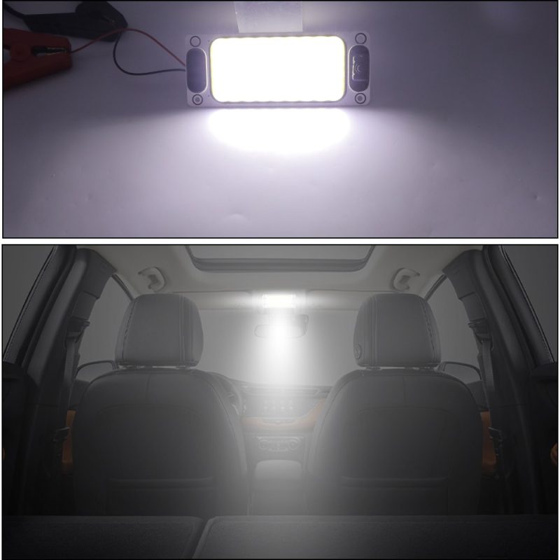 Cob In Car Reading Light Interior Application Vehicle interior application and white-light effect reference.