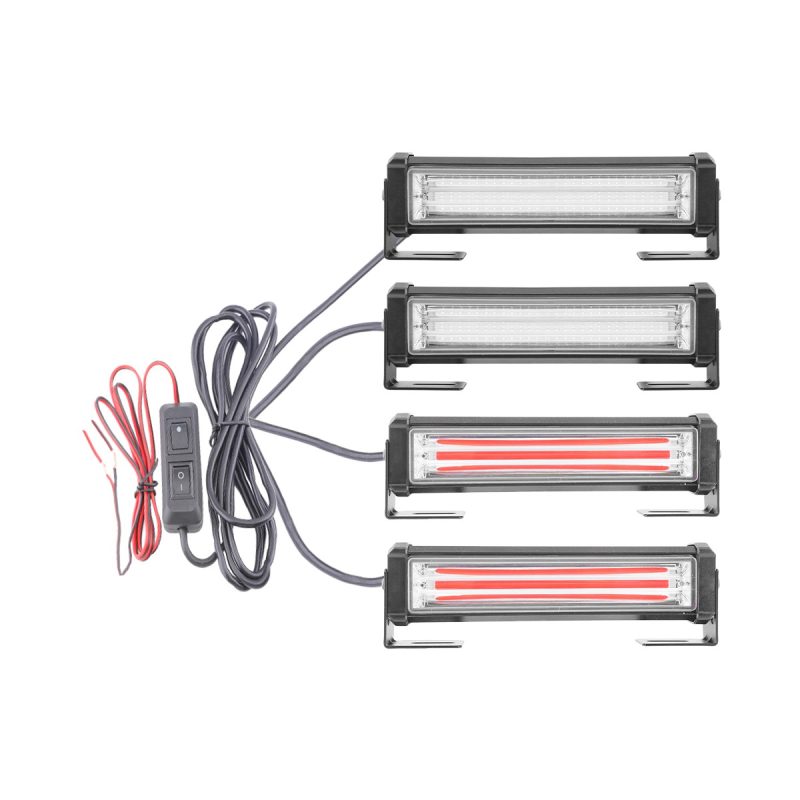 Cob Red Blue Led Grille Strobe Warning Light Kit 01 Cob Grille Main COB Red Blue LED Grille Strobe Warning Light Kit