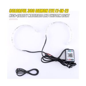 Colorful 360 Demon Eye Headlight Projector 1 To 2 Kit 03 Colorful 360 Demon Eye Headlight Projector 1 To 2 Kit 03 Colorful 360 Demon Eye Headlight Projector 1-to-2 Kit side or wiring reference