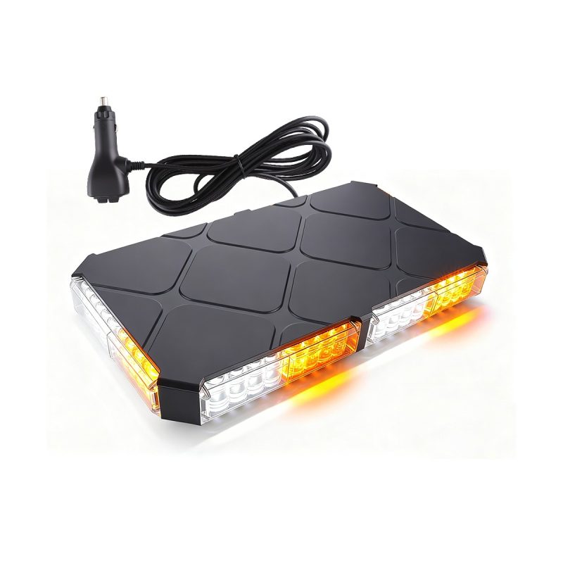 Compact Magnetic Rectangular LED Warning Light Color Options