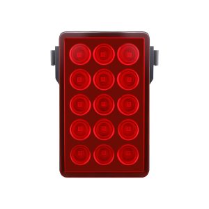 Compact rectangular LED warning light red option
