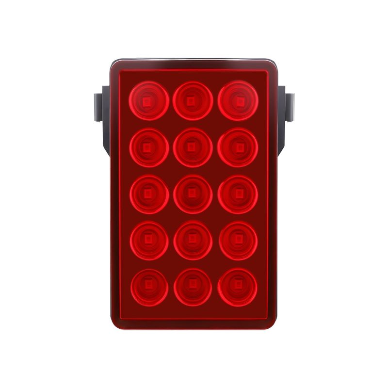 Compact rectangular LED warning light red option