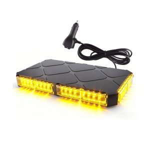 Compact rectangular LED warning light amber option