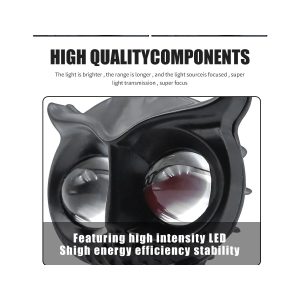 Compact Owl Led Motorcycle Spotlight Components Component reference showing the lens and housing detail.