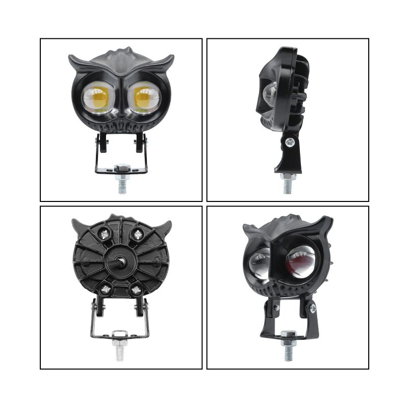 Compact Owl Led Motorcycle Spotlight Main Compact Owl LED Motorcycle Spotlight 8V-80V
