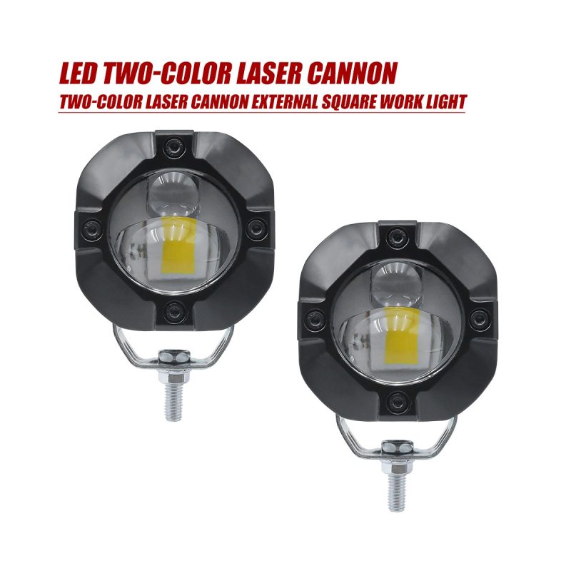 Convex Round Two Color Laser Cannon Led Spotlight 01 Laser Convex Front Convex Round Two-Color Laser Cannon LED Spotlight