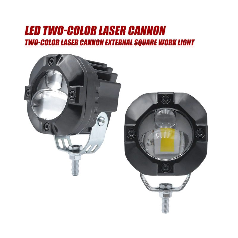 Convex Round Two Color Laser Cannon Led Spotlight 03 Laser Convex Angle Angle view of convex round two-color laser cannon LED spotlight