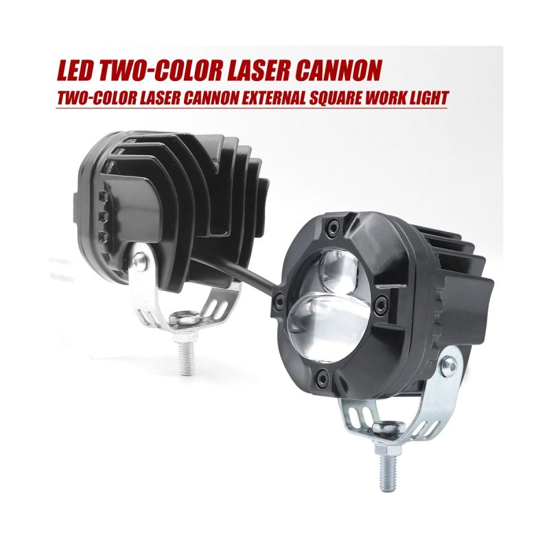 Convex Round Two Color Laser Cannon Led Spotlight 05 Laser Convex Rear Rear and front reference for convex round two-color laser cannon LED spotlight