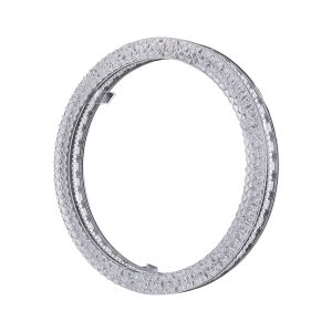 Crystal Diamond Rgb Led Angel Eye Halo Ring Angled View Angled product view showing the clear textured halo ring surface.