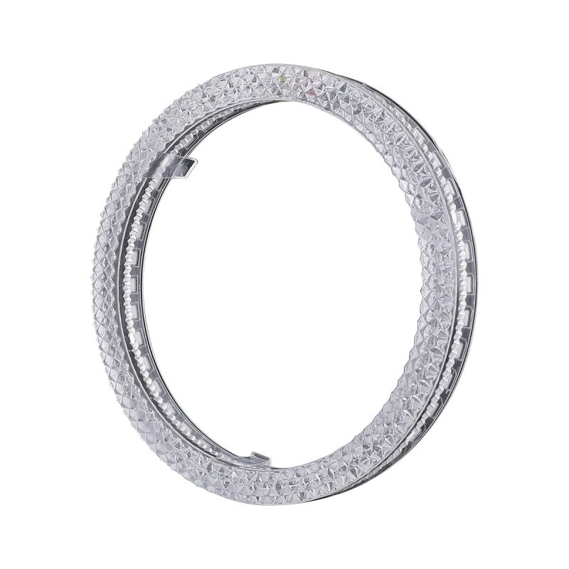 Crystal Diamond Rgb Led Angel Eye Halo Ring Angled View Angled product view showing the clear textured halo ring surface.
