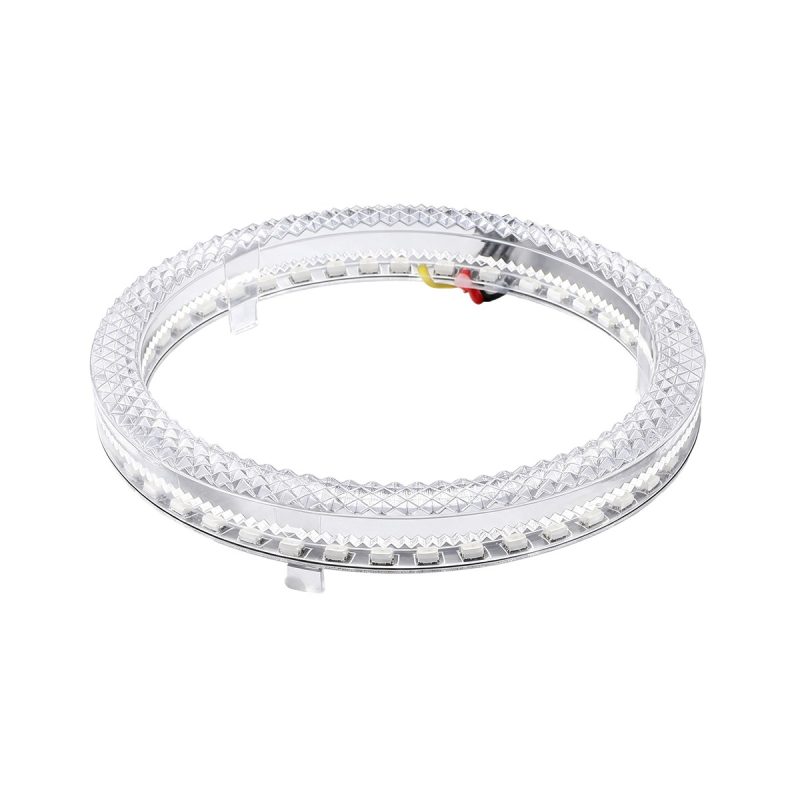 Crystal Diamond Rgb Led Angel Eye Halo Ring Side Profile Side profile view of the crystal diamond RGB LED halo ring.
