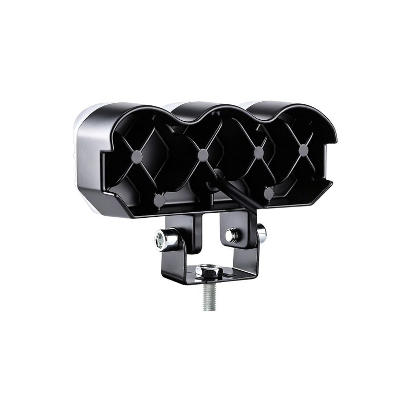 Curved Triple Lens Rgb Led Motorcycle Auxiliary Spotlight 02 Curved Rgb Back Curved triple lens RGB LED auxiliary spotlight rear housing view