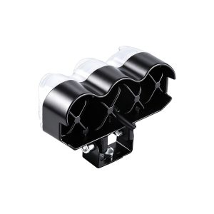 Curved Triple Lens Rgb Led Motorcycle Auxiliary Spotlight 05 Curved Rgb Rear Angle Curved triple lens RGB LED auxiliary spotlight rear angle view