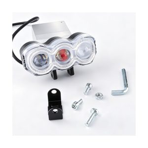 Curved Triple Lens Rgb Led Motorcycle Auxiliary Spotlight 06 Curved Rgb Kit Curved triple lens RGB LED auxiliary spotlight kit with screws