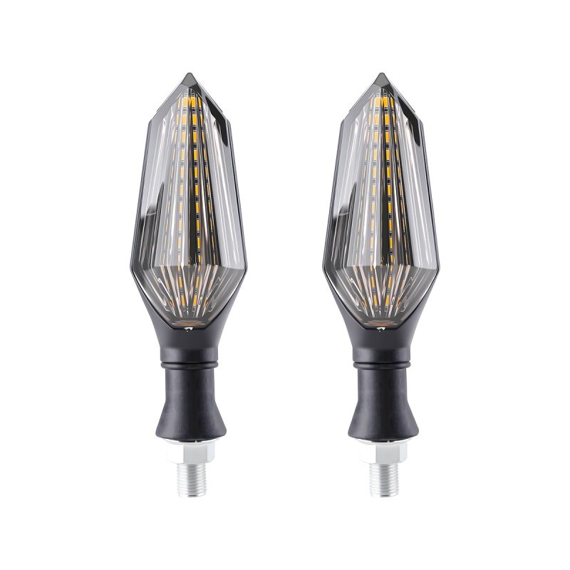 Diamond Arrow Motorcycle LED DRL Turn Signal Pair