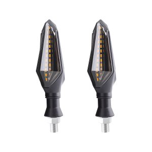 Diamond Arrow Motorcycle LED DRL Turn Signal Pair alternate front reference